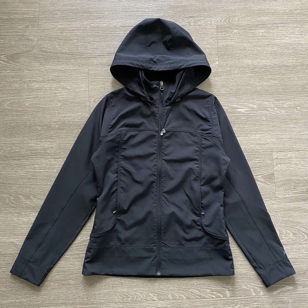 Marmot Softshell Jacket Women's S Black Full Zip Pockets Outdoors Hiking Hooded